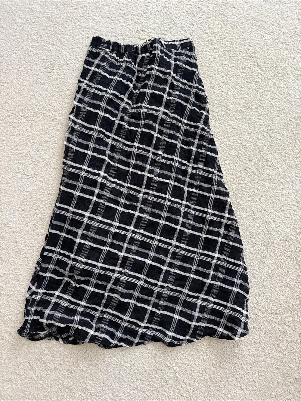 Lewkin Checked Pattern Maxi Flare Skirt - Picture 4 of 4